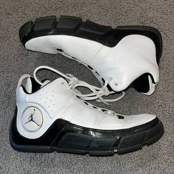 NIKE AIR JORDAN ENHANCER 2007 High Top Sneakers Kicks White/Black Like New 11.5 - Picture 1 of 14